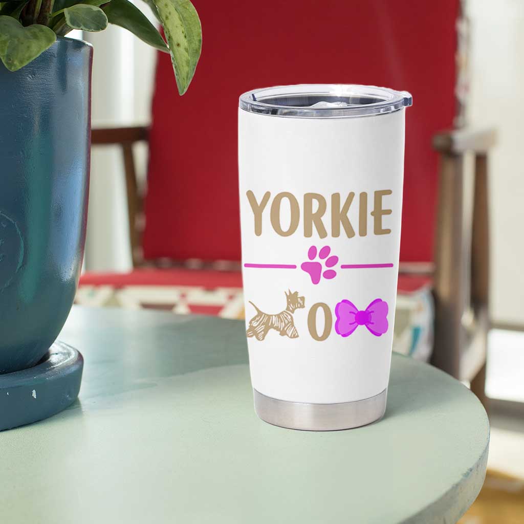 Yorkie Mom Tumbler Cup Yorkshire Terrier Gifts For Dog Mom Fur Mama Presents
