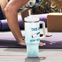 Funny Husky Mom Tumbler With Handle Funny Dog Owner Gift Siberian Husky This Is How I Roll