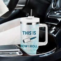 Funny Husky Mom Tumbler With Handle Funny Dog Owner Gift Siberian Husky This Is How I Roll