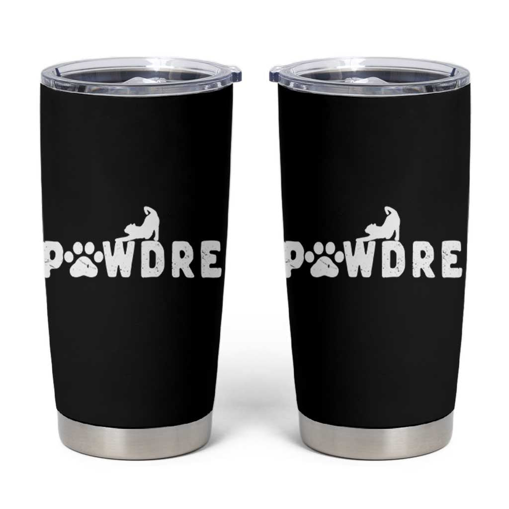 Cat Dad Gift Tumbler Cup Pawdre Funny Paw Print Cat Lover Fathers Day
