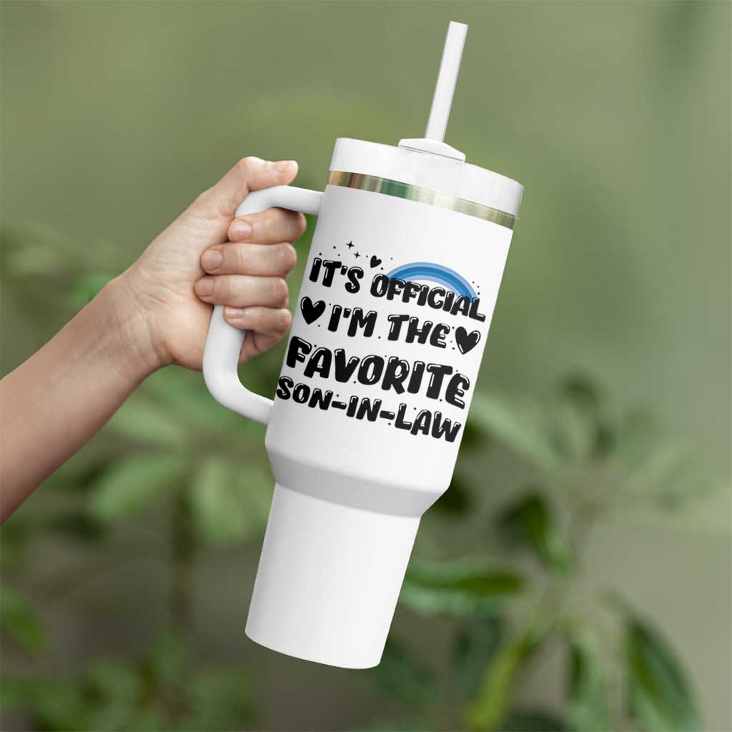 Son In Law Gifts Tumbler With Handle Its Official Im The Favorite SIL Wedding Gift From MIL
