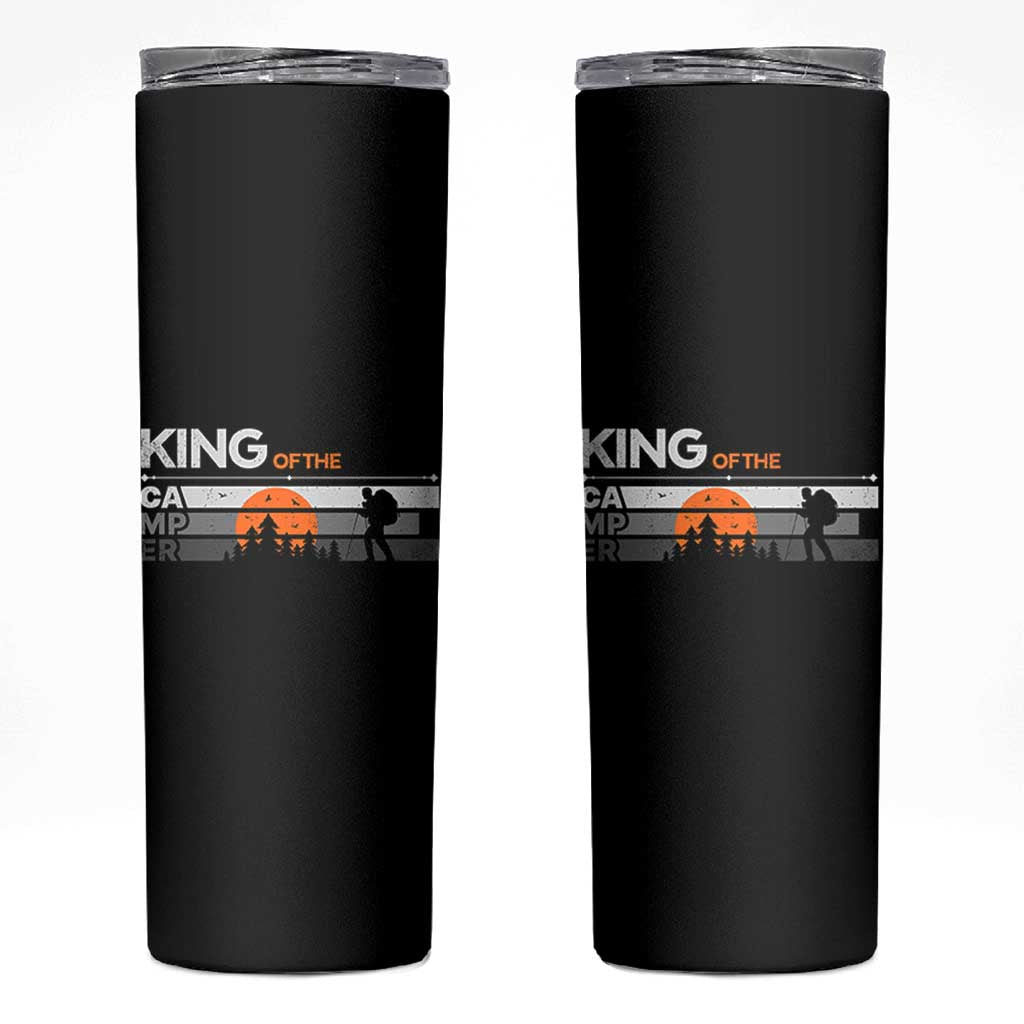 King Of The Camper Skinny Tumbler Outdoor Camping Mountain Nature Hiking Camp Lover Gift
