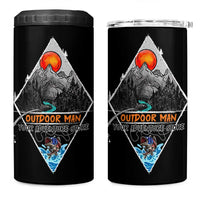 Outdoor Man 4 in 1 Can Cooler Tumbler Fishing Camping Mountain Nature Hiking Camp Lover Gift