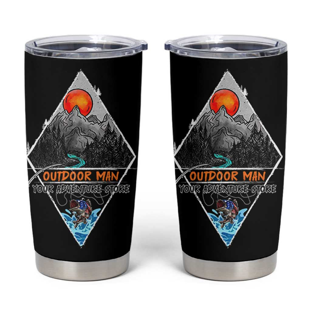 Outdoor Man Tumbler Cup Fishing Camping Mountain Nature Hiking Camp Lover Gift