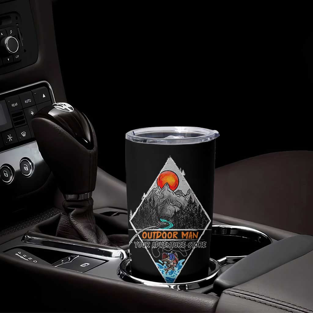 Outdoor Man Tumbler Cup Fishing Camping Mountain Nature Hiking Camp Lover Gift