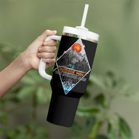 Outdoor Man Tumbler With Handle Fishing Camping Mountain Nature Hiking Camp Lover Gift