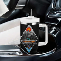 Outdoor Man Tumbler With Handle Fishing Camping Mountain Nature Hiking Camp Lover Gift