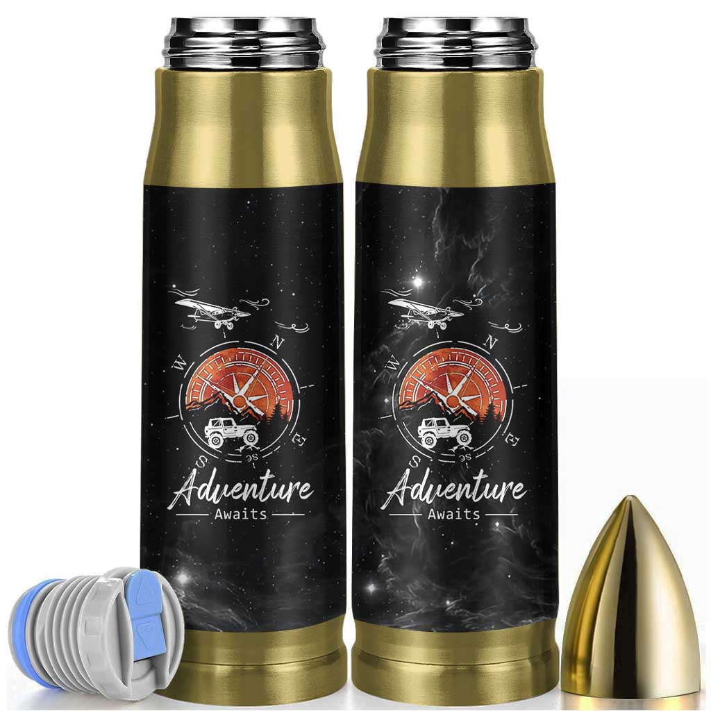 Adventure Awaits Bullet Tumbler Camping Mountain Nature Hiking Camp Lover Gift