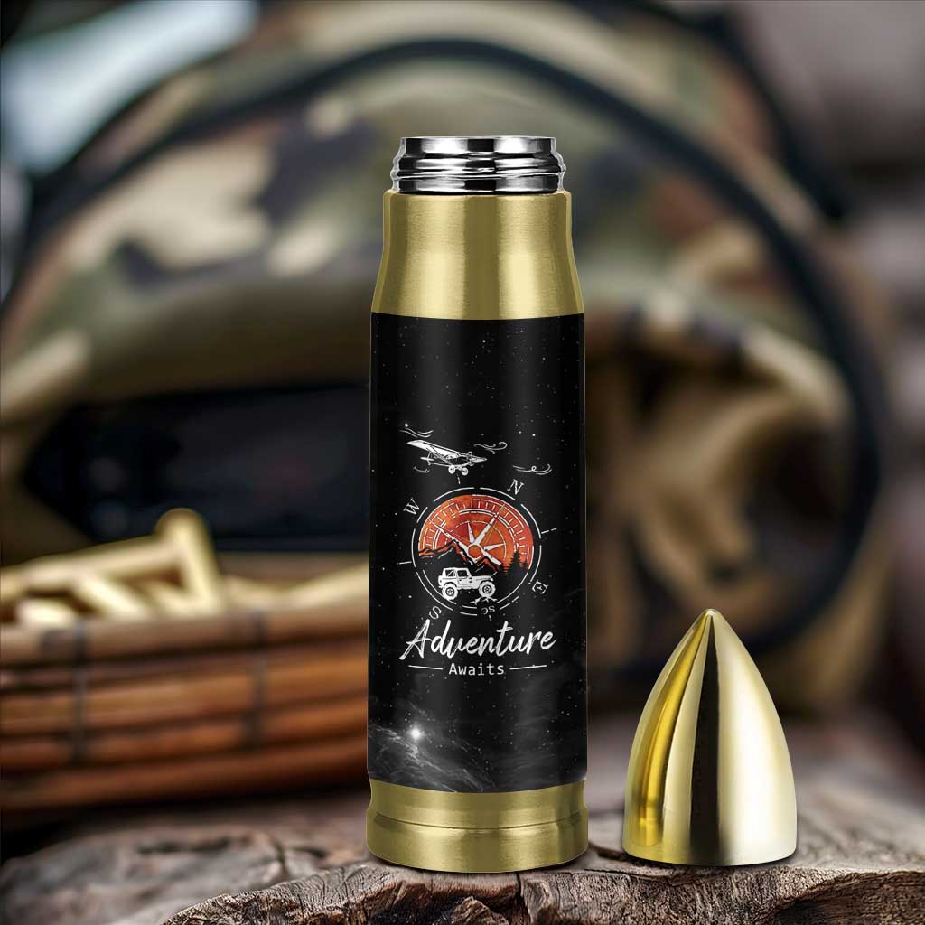 Adventure Awaits Bullet Tumbler Camping Mountain Nature Hiking Camp Lover Gift