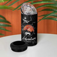 Adventure Awaits 4 in 1 Can Cooler Tumbler Camping Mountain Nature Hiking Camp Lover Gift