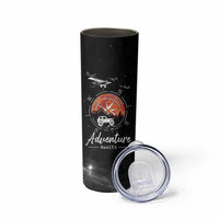 Adventure Awaits Skinny Tumbler Camping Mountain Nature Hiking Camp Lover Gift