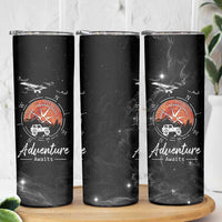 Adventure Awaits Skinny Tumbler Camping Mountain Nature Hiking Camp Lover Gift