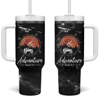 Adventure Awaits Tumbler With Handle Camping Mountain Nature Hiking Camp Lover Gift