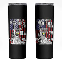 New American Citizen Gift Skinny Tumbler Funny US Citizenship Congratulations Presents