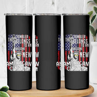 New American Citizen Gift Skinny Tumbler Funny US Citizenship Congratulations Presents