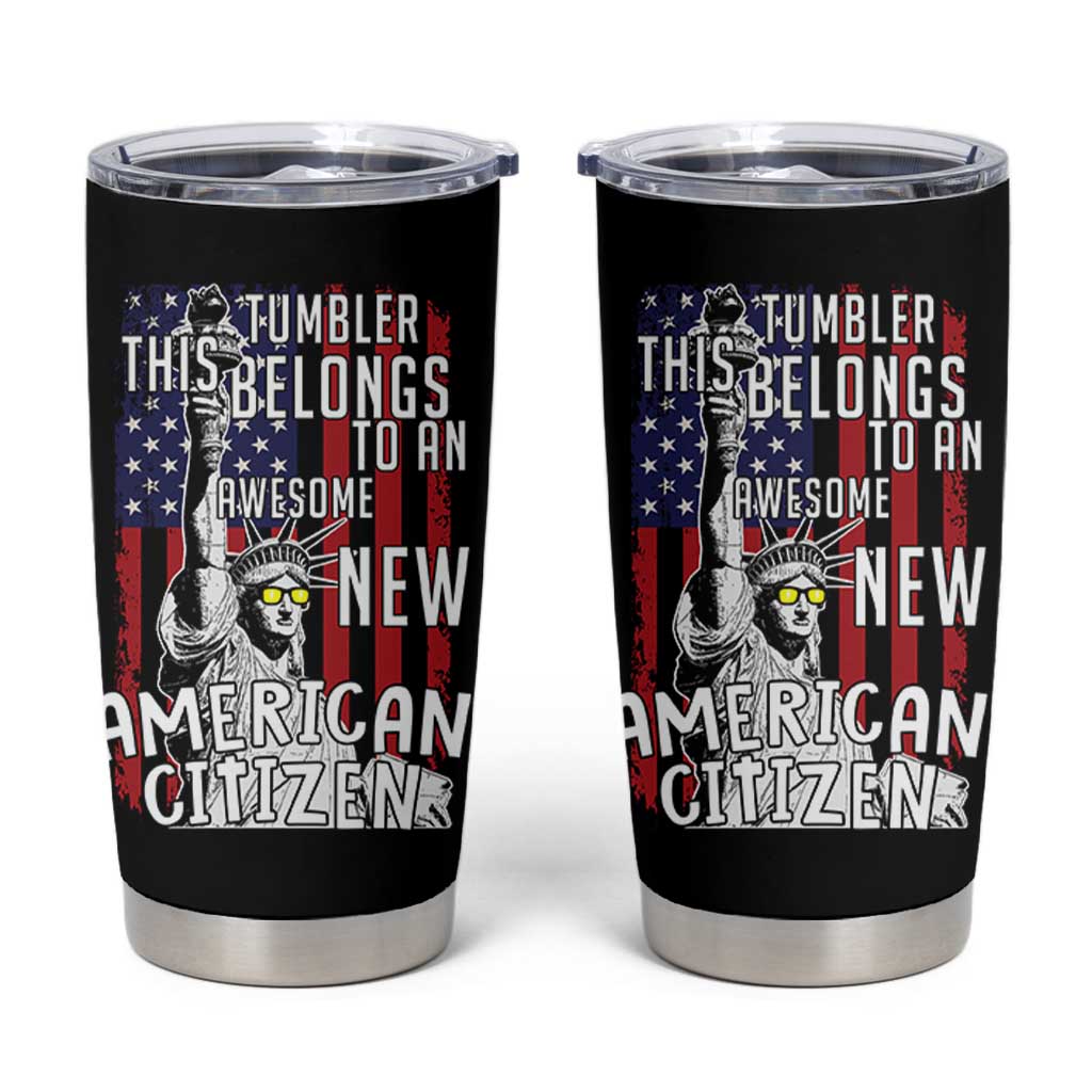 New American Citizen Gift Tumbler Cup Funny US Citizenship Congratulations Presents