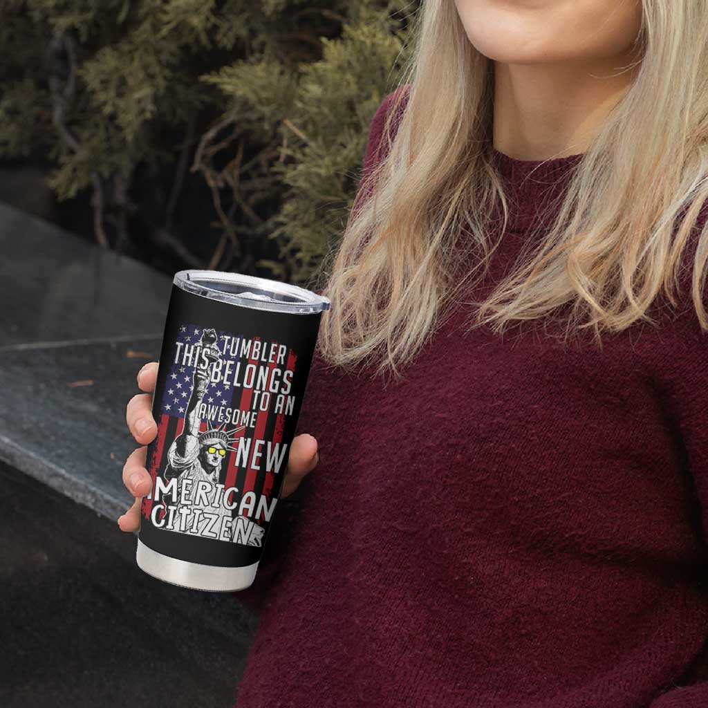 New American Citizen Gift Tumbler Cup Funny US Citizenship Congratulations Presents
