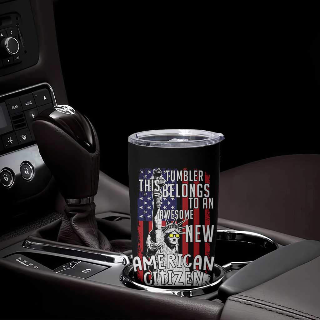 New American Citizen Gift Tumbler Cup Funny US Citizenship Congratulations Presents