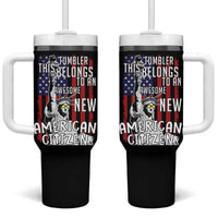 New American Citizen Gift Tumbler With Handle Funny US Citizenship Congratulations Presents