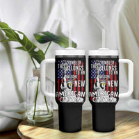 New American Citizen Gift Tumbler With Handle Funny US Citizenship Congratulations Presents