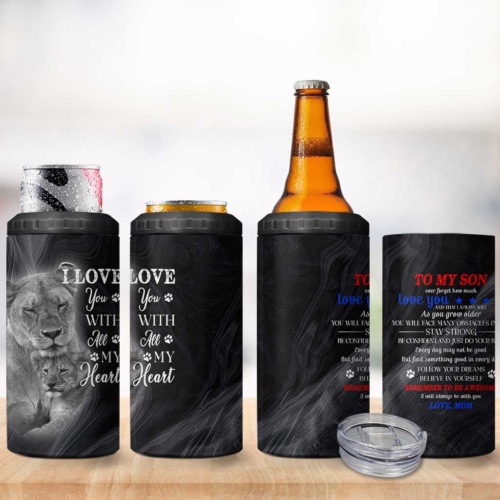 Son Gifts 4 in 1 Can Cooler Tumbler From Mom Christmas Birthday Graduation Gift