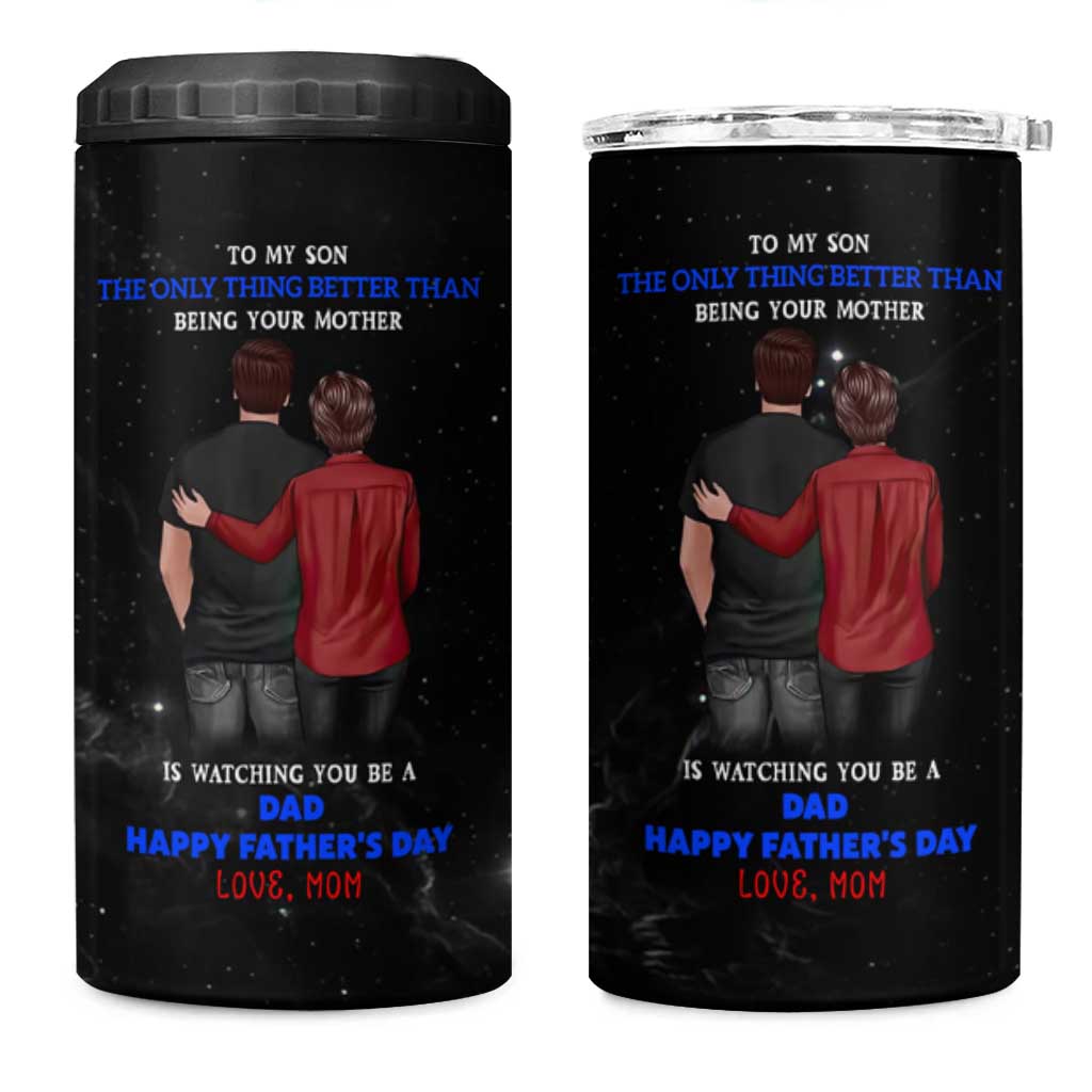 Fathers Day Son Gifts from Mom 4 in 1 Can Cooler Tumbler To My Son Gift