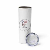 Funny 70th Birthday Skinny Tumbler 1956 70 Year Old Birthday US Flag Middle Finger