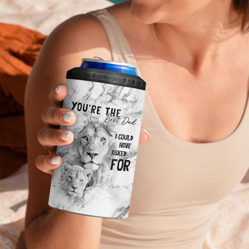 Christmas Gifts for Dad 4 in 1 Can Cooler Tumbler Lion Father and Son Fathers Day - Wonder Print Shop
