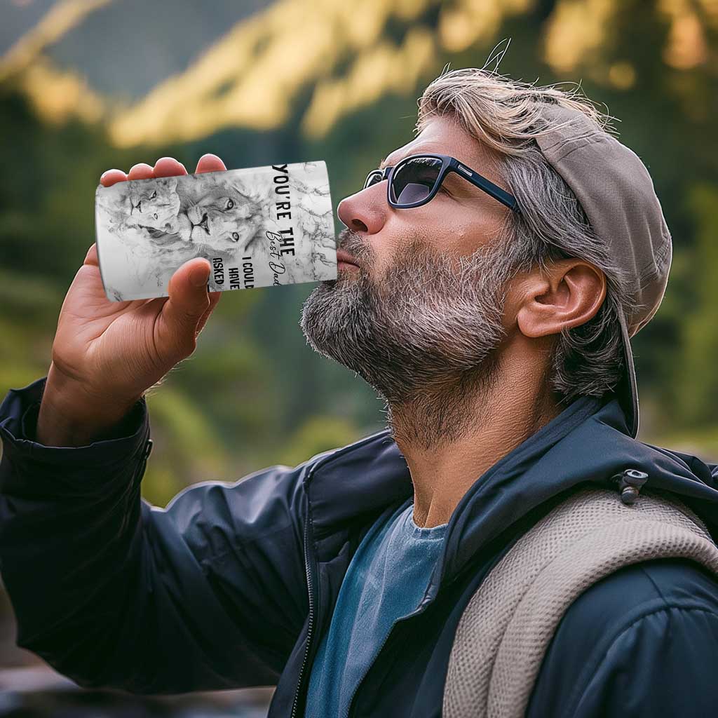 Christmas Gifts for Dad 4 in 1 Can Cooler Tumbler Lion Father and Son Fathers Day - Wonder Print Shop