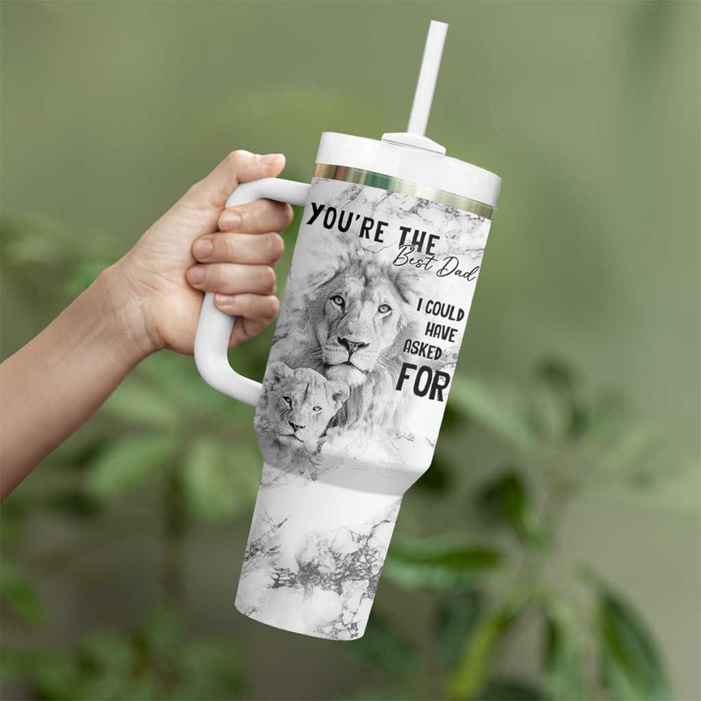 Christmas Gifts for Dad Tumbler With Handle Lion Father and Son Fathers Day - Wonder Print Shop