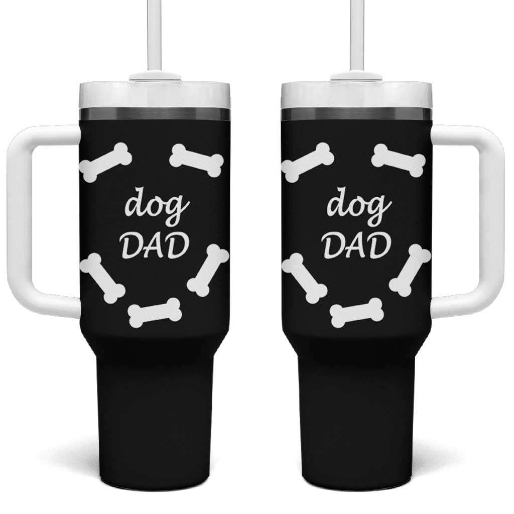 Dog Dad Tumbler With Handle Funny Cute Pup Doggo Dog Dad Owner Fathers Day Gift