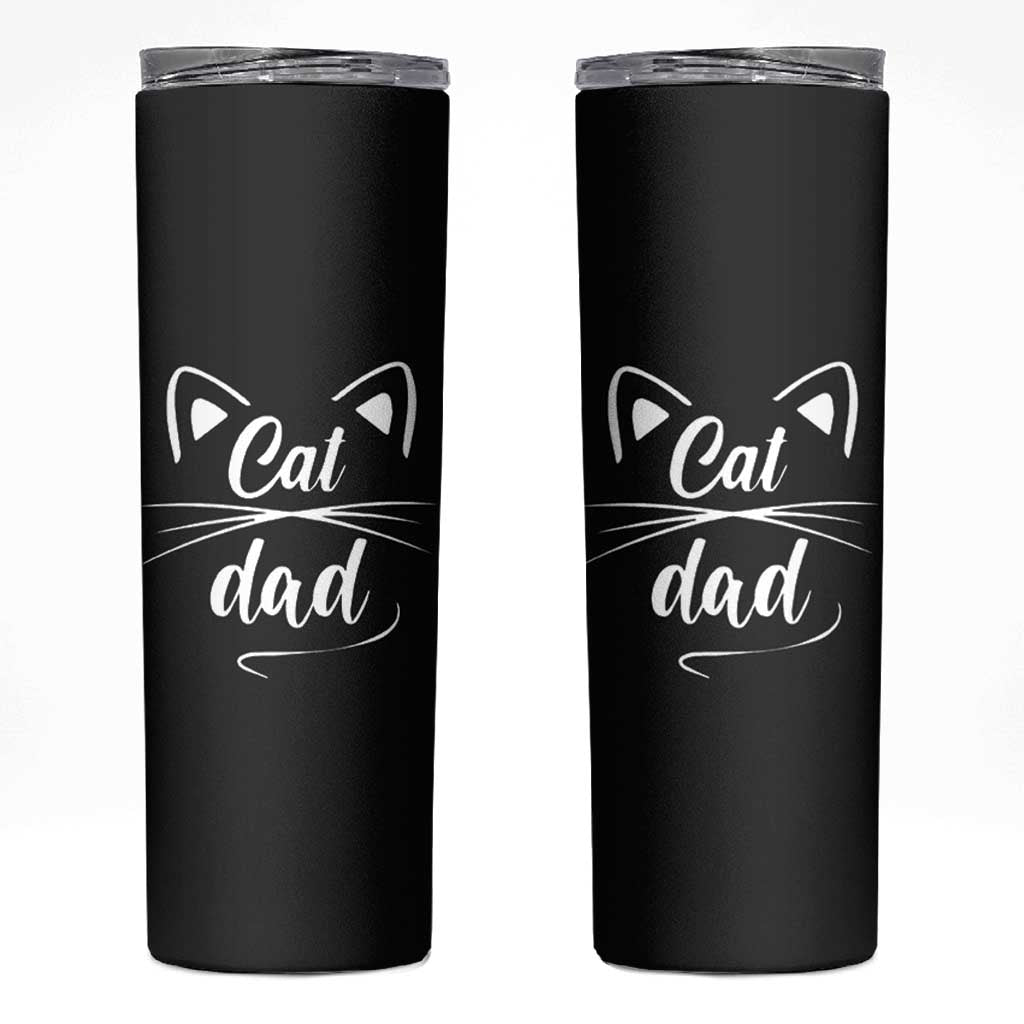 Cat Dad Gift Skinny Tumbler Cat Lover Fathers Day