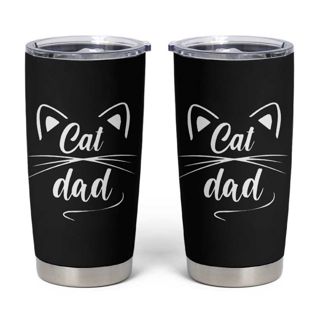 Cat Dad Gift Tumbler Cup Cat Lover Fathers Day