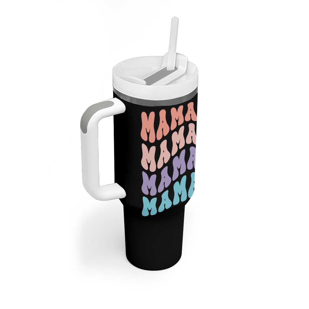 Groovy Mama Tumbler With Handle Gift For Mothers Day Christmas New Mom