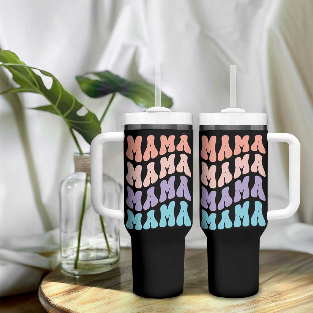 Groovy Mama Tumbler With Handle Gift For Mothers Day Christmas New Mom