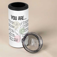 Christian 4 in 1 Can Cooler Tumbler Religious Self Care Inspiration Gifts Inspirational Scripture Cup with Bible Verse - Wonder Print Shop