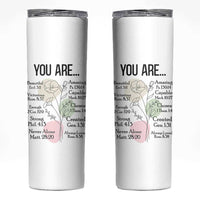 Christian Skinny Tumbler Religious Self Care Inspiration Gifts Inspirational Scripture Cup with Bible Verse - Wonder Print Shop