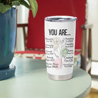 Christian Tumbler Cup Religious Self Care Inspiration Gifts Inspirational Scripture Cup with Bible Verse - Wonder Print Shop