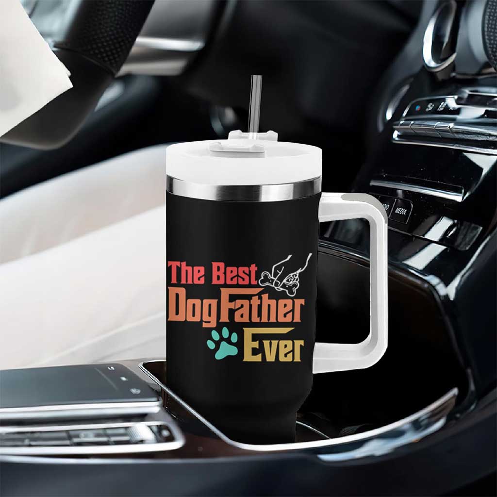Best Dog Dad Ever Tumbler With Handle Vintage Gifts for Dog Dad Fathers Day Gift