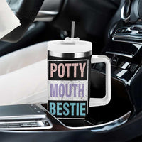 Funny Bestie Gifts Tumbler With Handle Potty Mouth Gag Gifts For Women Best Friend BFF Work Bestie