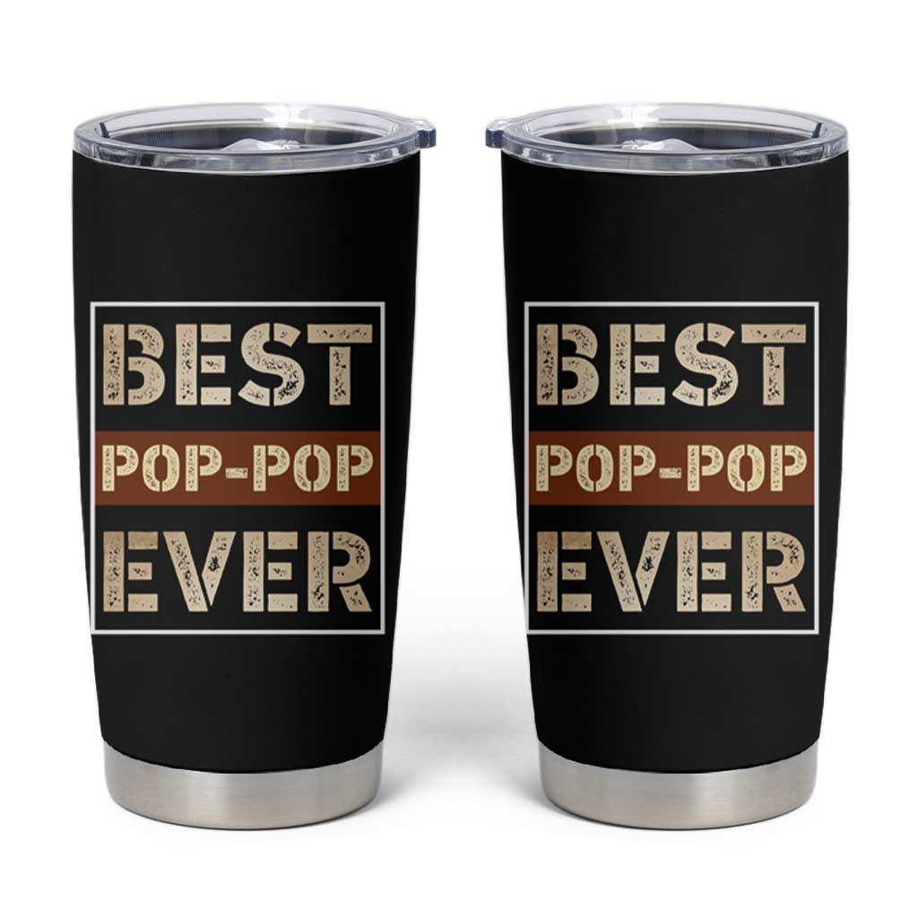 Grandpa Tumbler Cup Best Pop-Pop Ever Vintage Fathers Day Gift - Wonder Print Shop