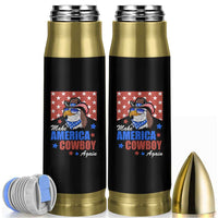 Funny Cowboy Bullet Tumbler Make American Cowboy Again Western Eagle