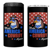 Funny Cowboy 4 in 1 Can Cooler Tumbler Make American Cowboy Again Western Eagle