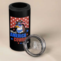 Funny Cowboy 4 in 1 Can Cooler Tumbler Make American Cowboy Again Western Eagle