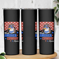 Funny Cowboy Skinny Tumbler Make American Cowboy Again Western Eagle