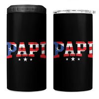 Puerto Rican Papi 4 in 1 Can Cooler Tumbler Dad Puerto Rico Pride Boricua Father's Day