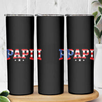 Puerto Rican Papi Skinny Tumbler Dad Puerto Rico Pride Boricua Father's Day