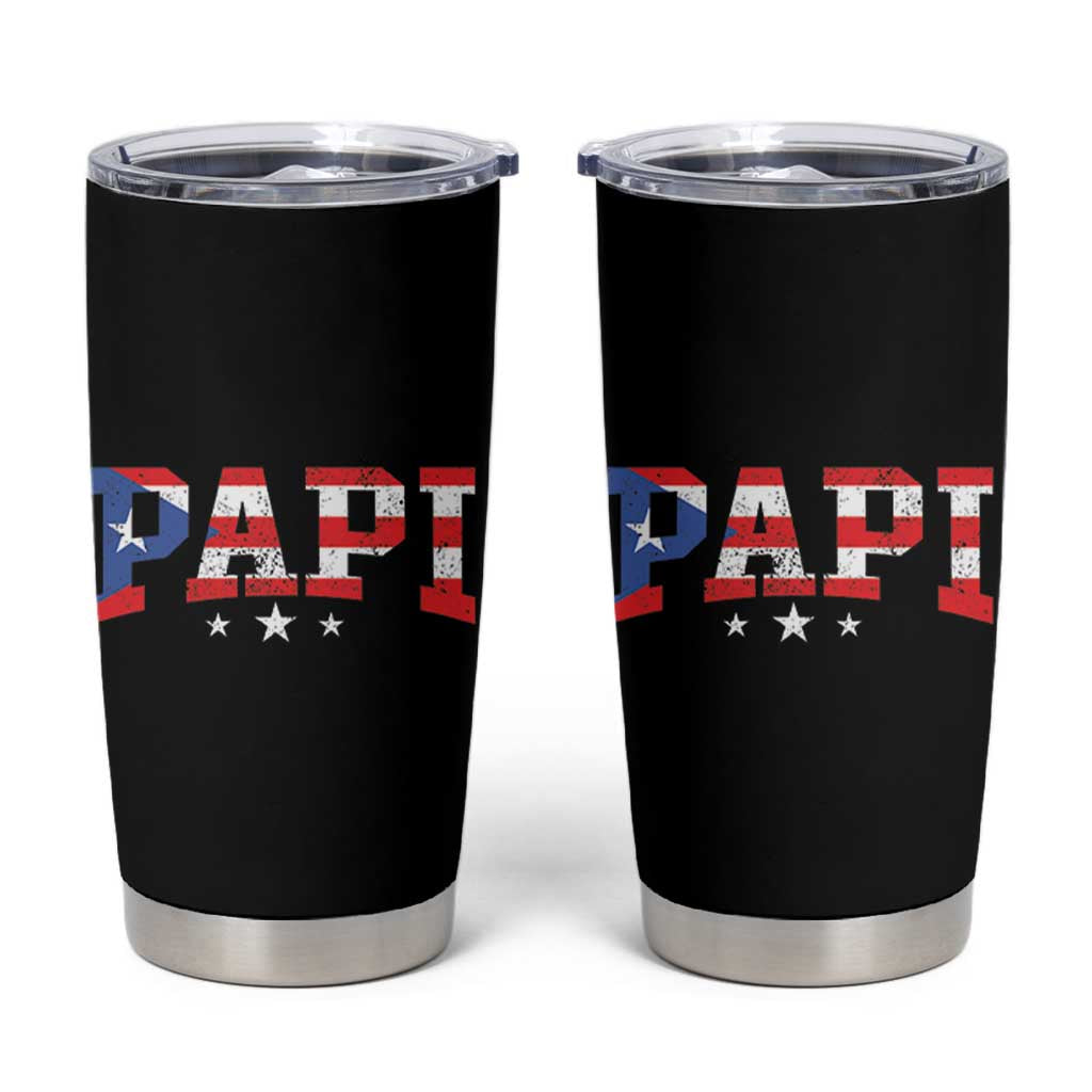 Puerto Rican Papi Tumbler Cup Dad Puerto Rico Pride Boricua Father's Day