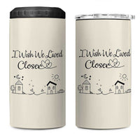 Long Distance Friends Gifts 4 in 1 Can Cooler Tumbler I Wish We Lived Closer Besties Sister Friendship Birthday Gift