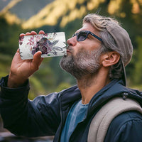 Personalized Floral Skull 4 in 1 Can Cooler Tumbler Custom Name Botanical Gothic Aesthetic Vibe - Wonder Print Shop